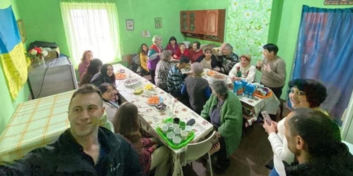 Refugees who live in Velyky Berezny hostel in Uzhhorod, Ukraine